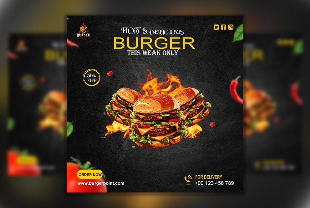 Hot And Delicious Burger