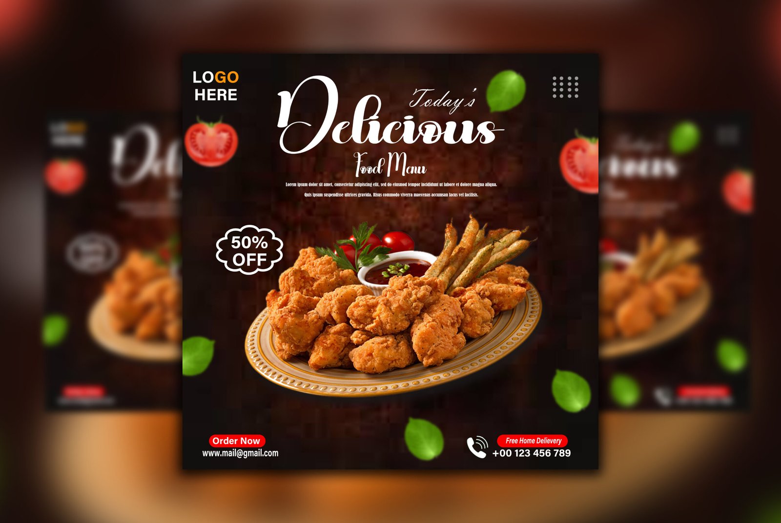 Todays Delicious Food Menu Template