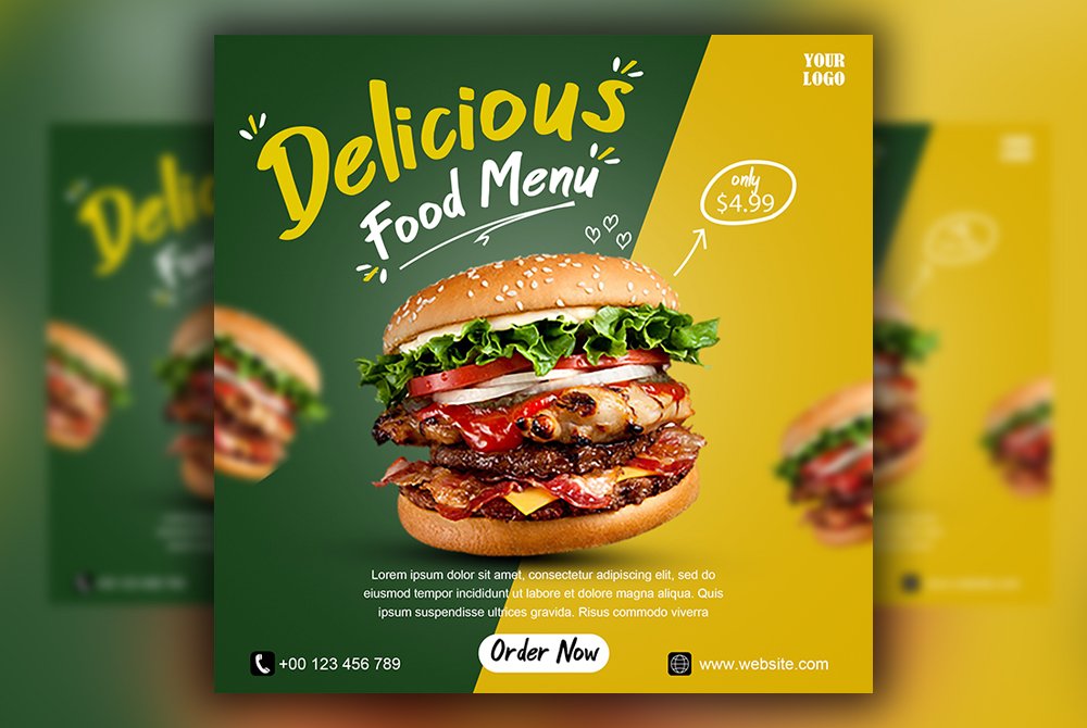 delicious food menu